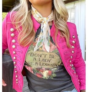Pink Military Style Jacket